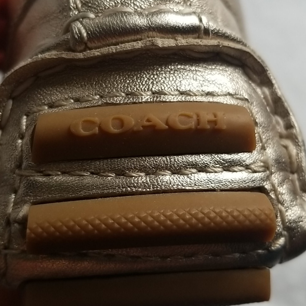 Coach Gold Glam Loafers - Picture 7 of 10